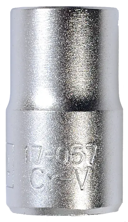 STANLEY 1-17-057 socket, chrome finish, photographed upright on white background.