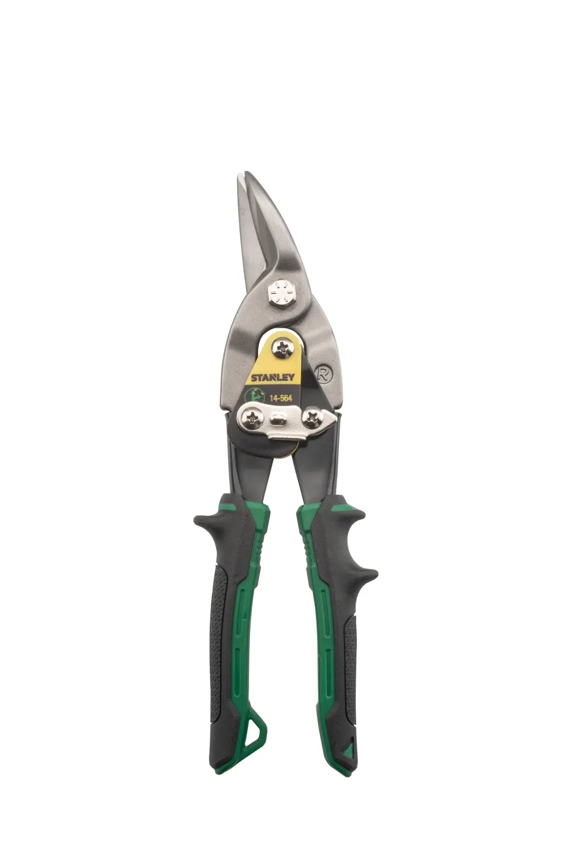 Stanley FatMax Blechschere mit grünem Griff, Modell 14-564, zum Schneiden von Blech oder ähnlichem.