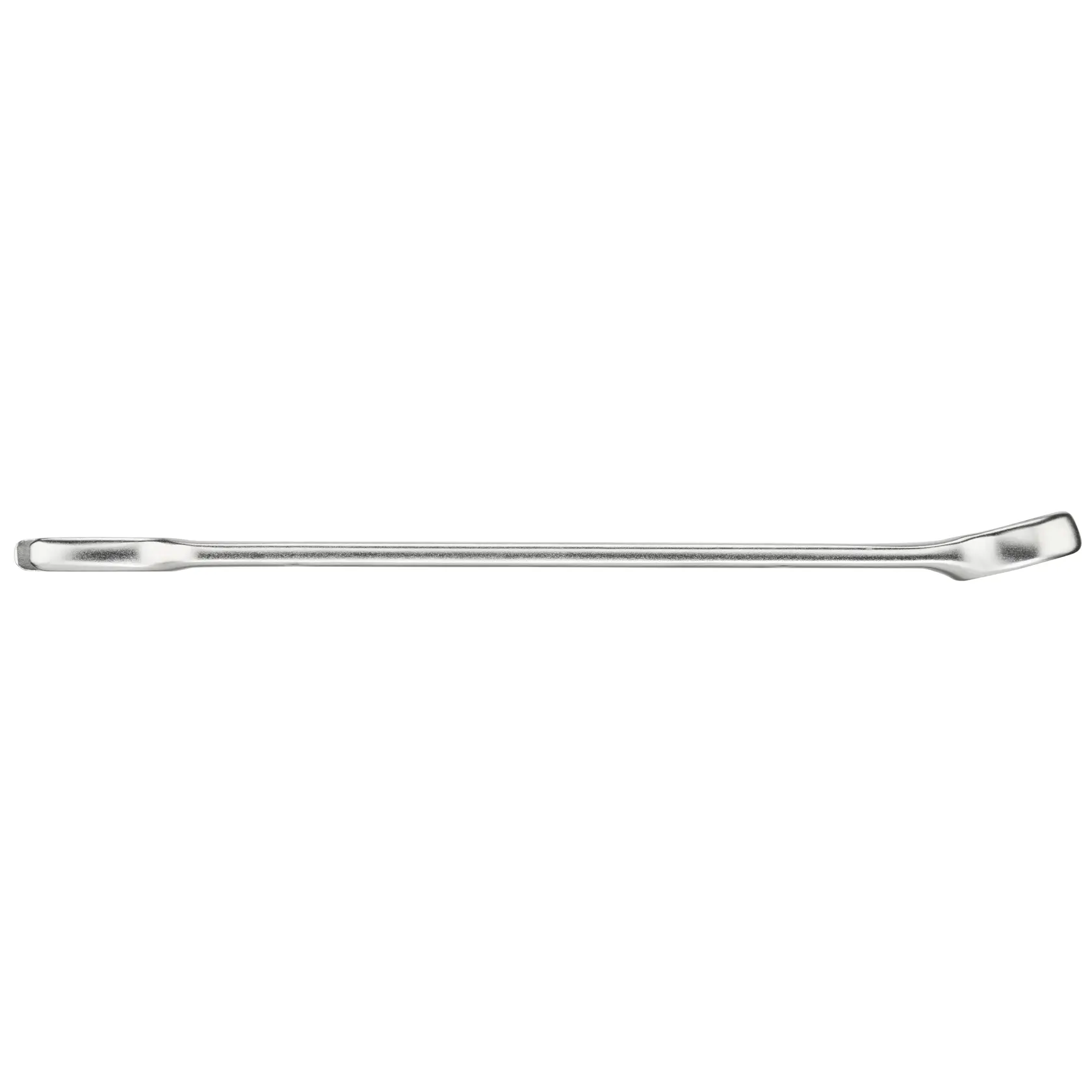 STANLEY FMMT13040-0 silver pry bar tool, side view on white background.