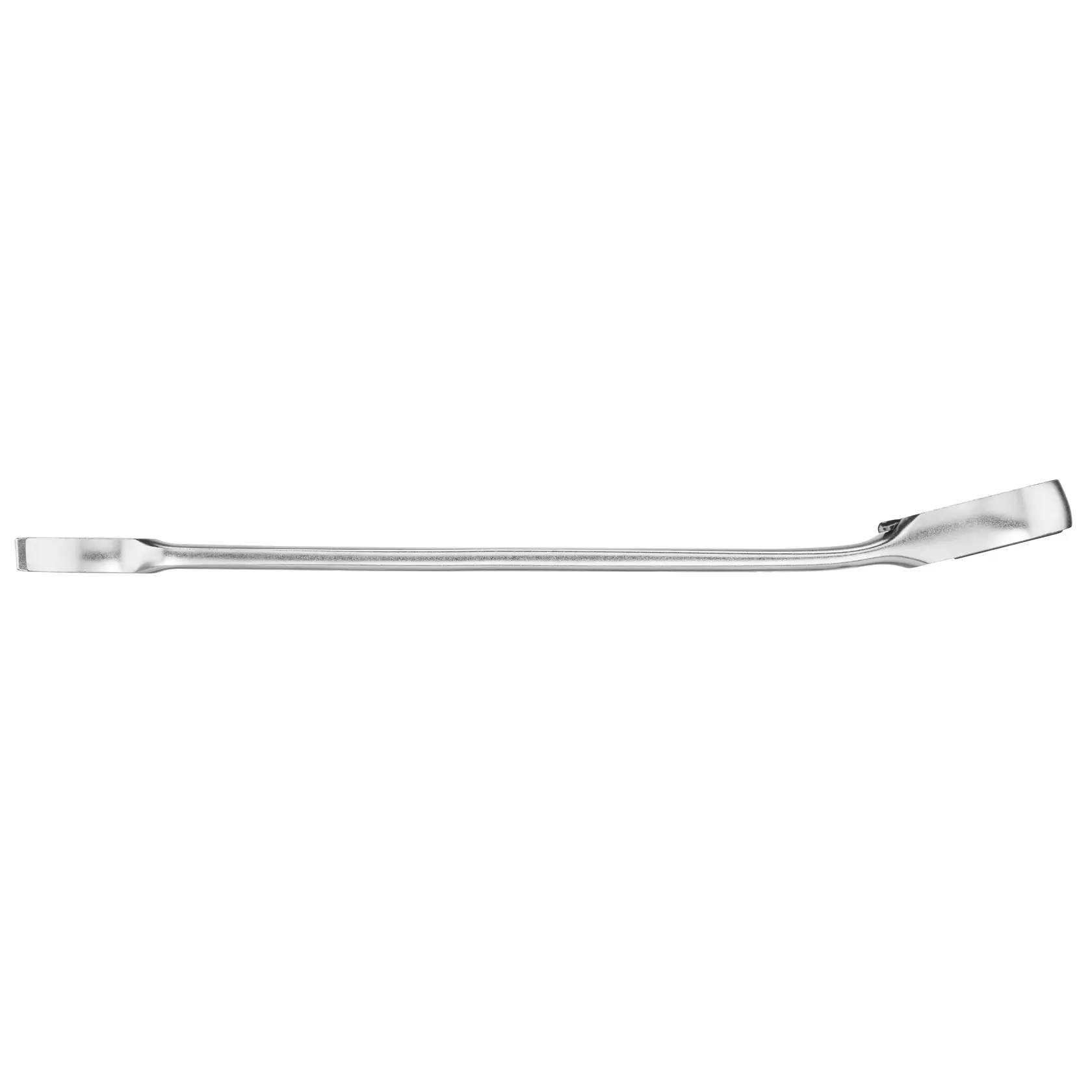 STANLEY FMMT13084-0 steel pry bar, side angle, silver finish, hand tool for prying, white background.