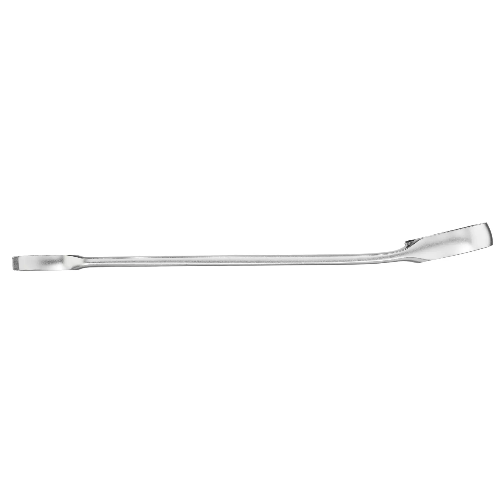 STANLEY FMMT13085-0 steel pry bar, side angle, showing curved design and flat ends on white background.