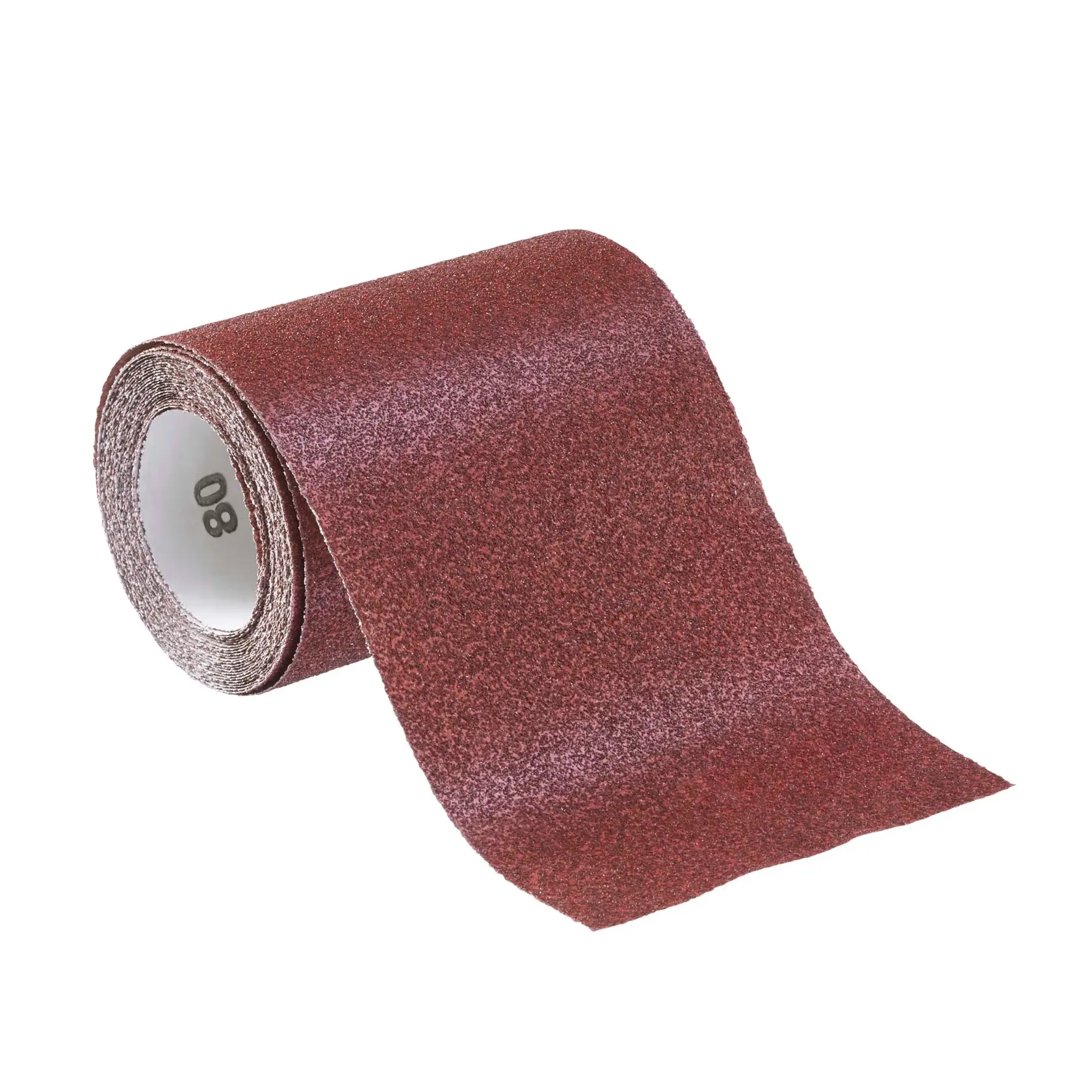 STANLEY STA31431 brown abrasive roll, front angle, showing coarse grit surface for sanding.