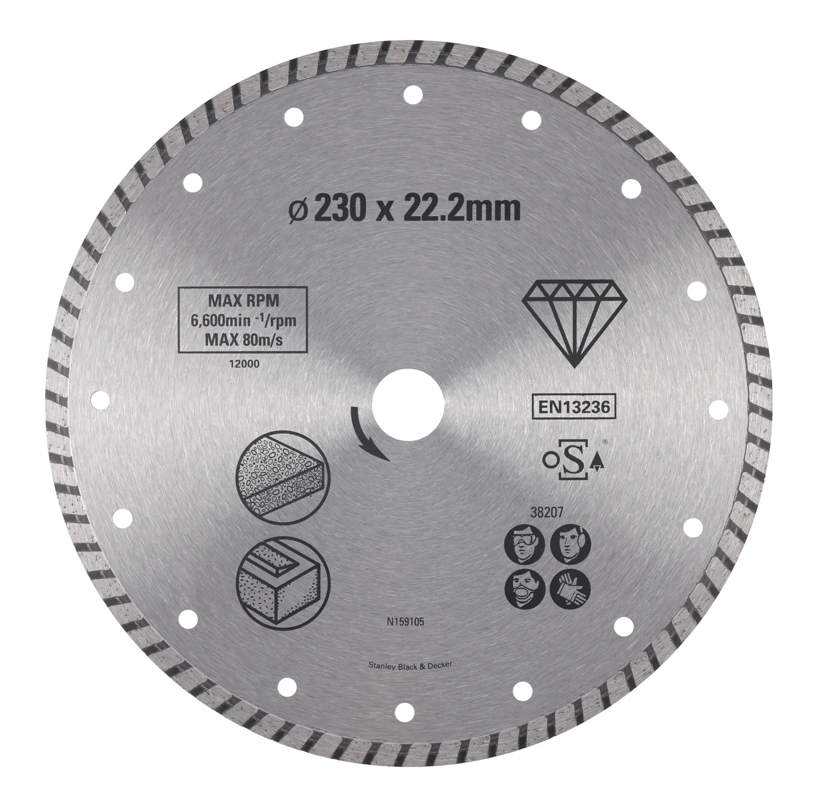 STANLEY 230mm Continuous Turbo Rim Cutting Disc