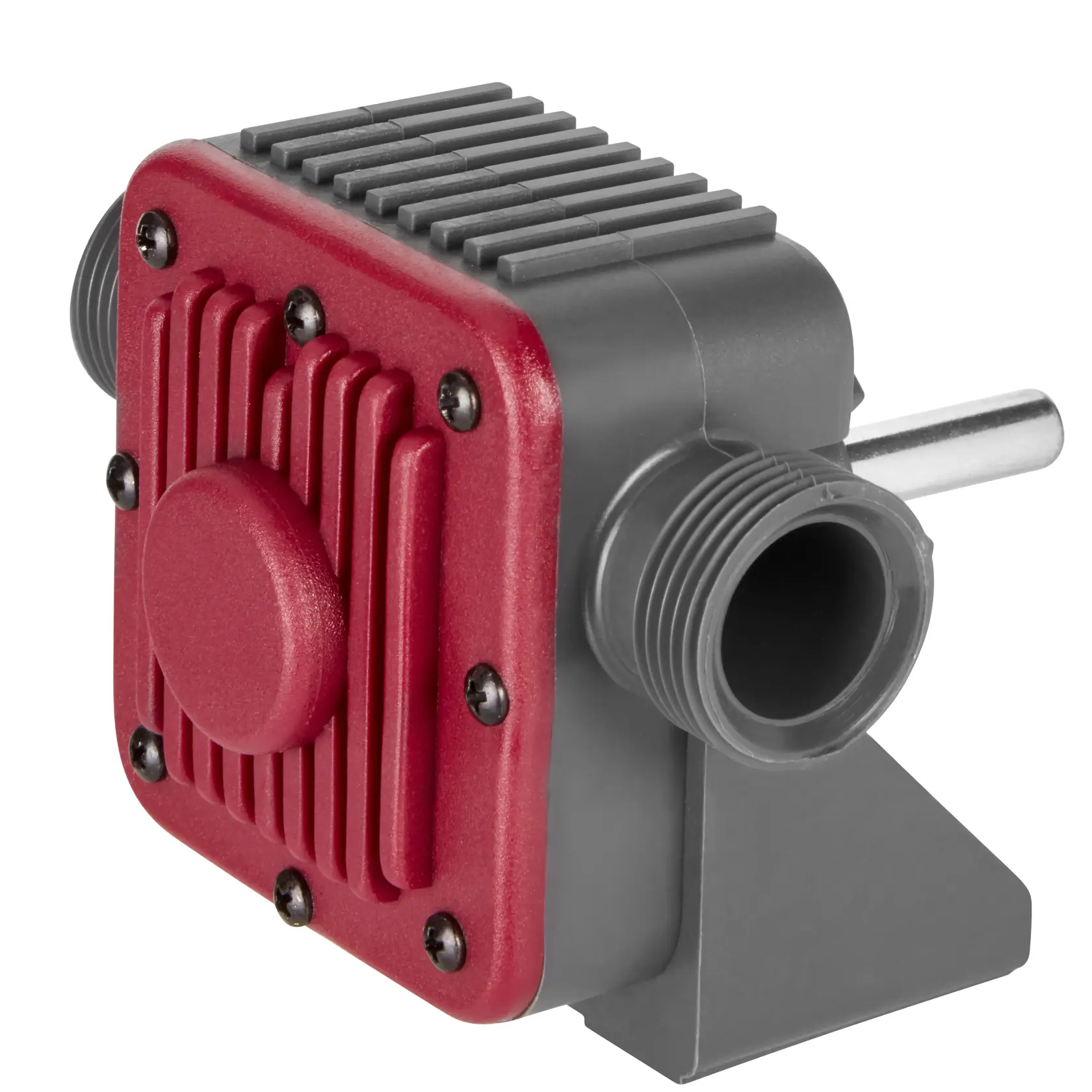 STANLEY STA40220 photography of gray and red pump accessory, angled on white background.