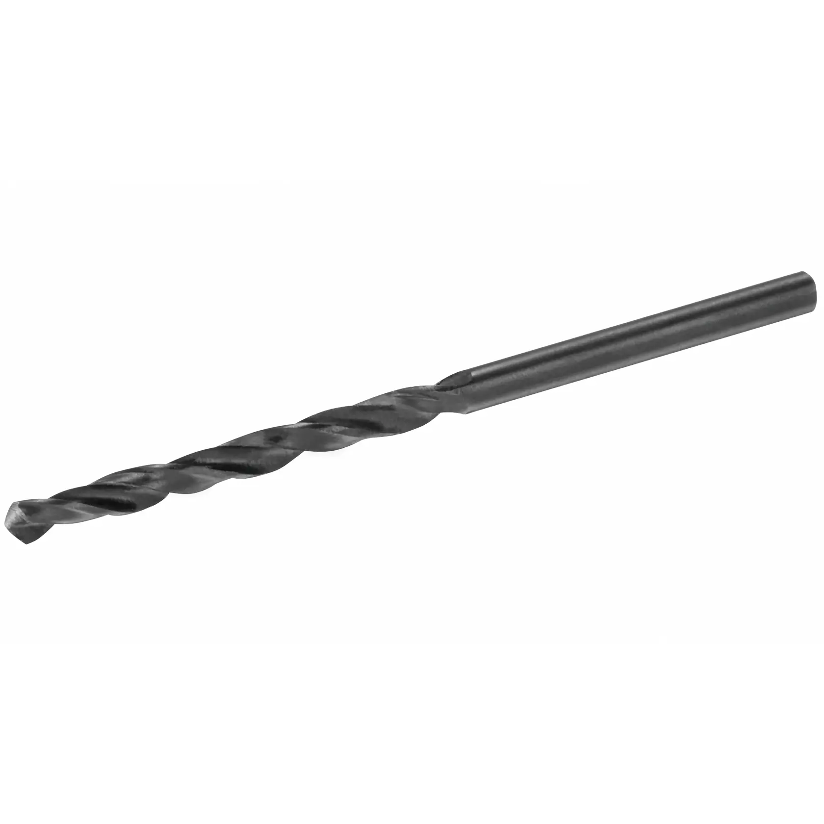 Photo of STANLEY STA50025C drill bit, black, spiral design, shown on white background, photography category.
