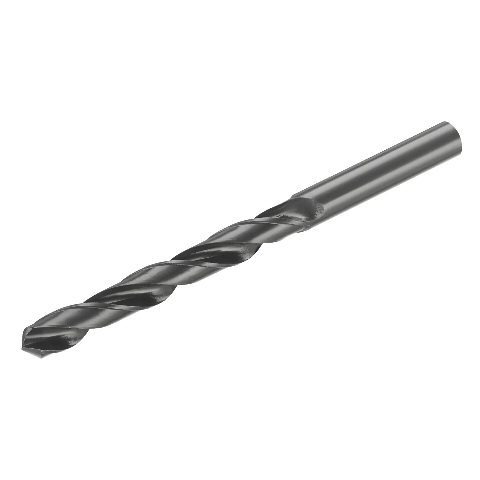 STANLEY STA50105 metal drill bit, black finish, straight side view, on white background.