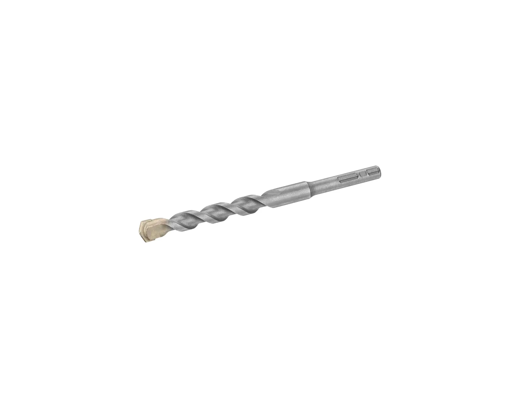 STANLEY STA50270-XJ silver masonry drill bit, spiral flute, side view, white background.