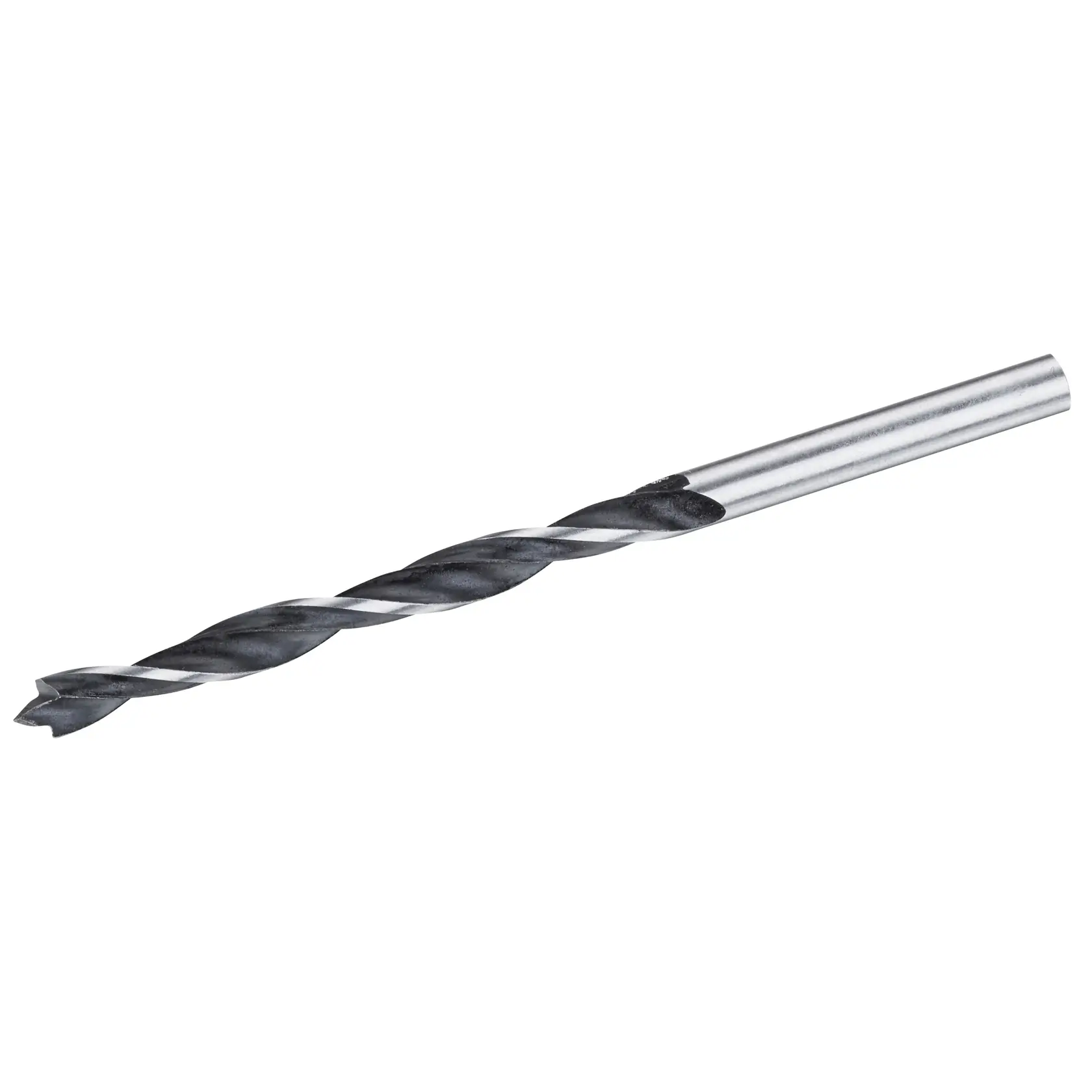 STANLEY STA52011 metal drill bit, side angle, silver shank with black spiral flutes on white background.