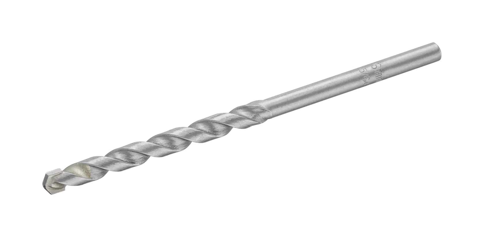 STANLEY STA53095-QZ masonry drill bit, silver color, side angle, shown on white background.