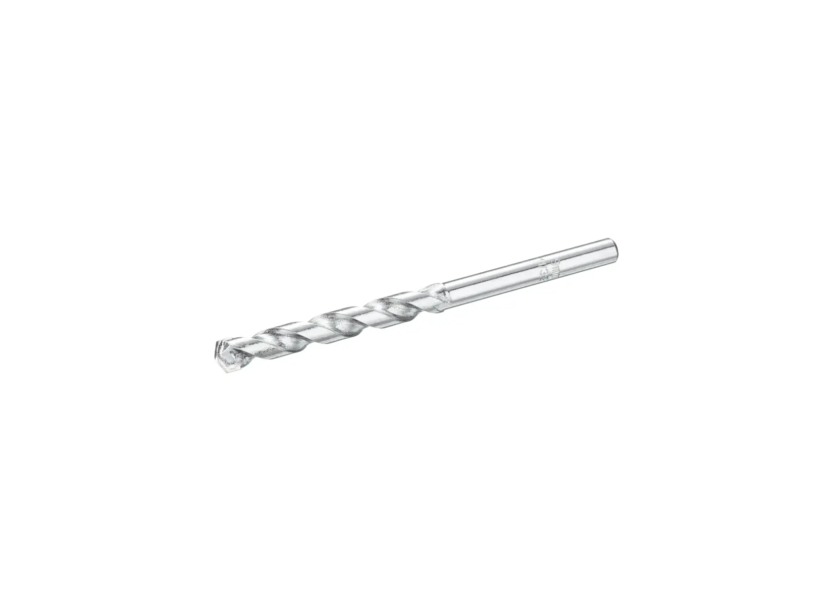 STANLEY STA53115 silver masonry drill bit, side angle, spiral fluted design, white background.
