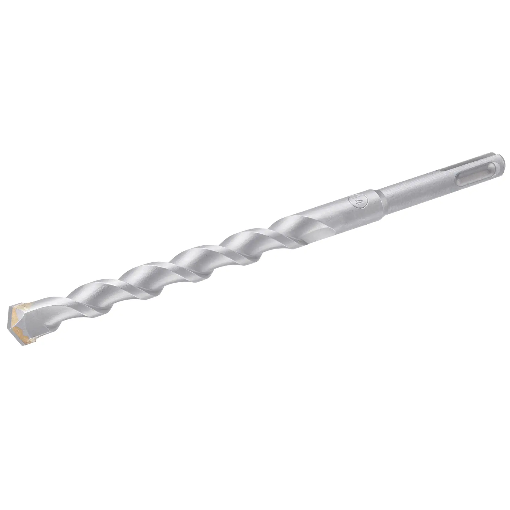 STANLEY STA54072-QZ_STA54072 masonry drill bit, silver finish, front angle, on white background.
