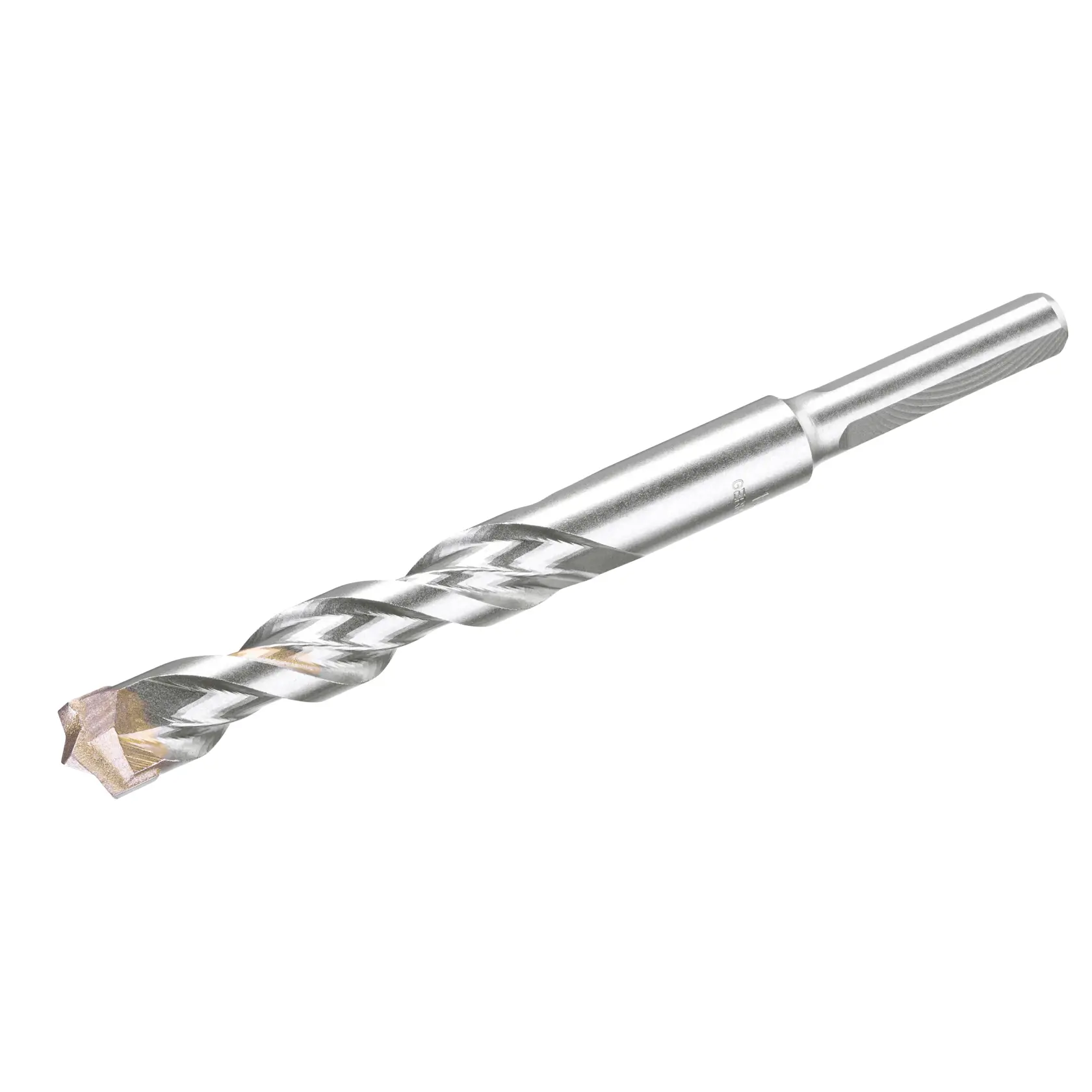 STANLEY STA58553 masonry drill bit, silver color, side angle on white background