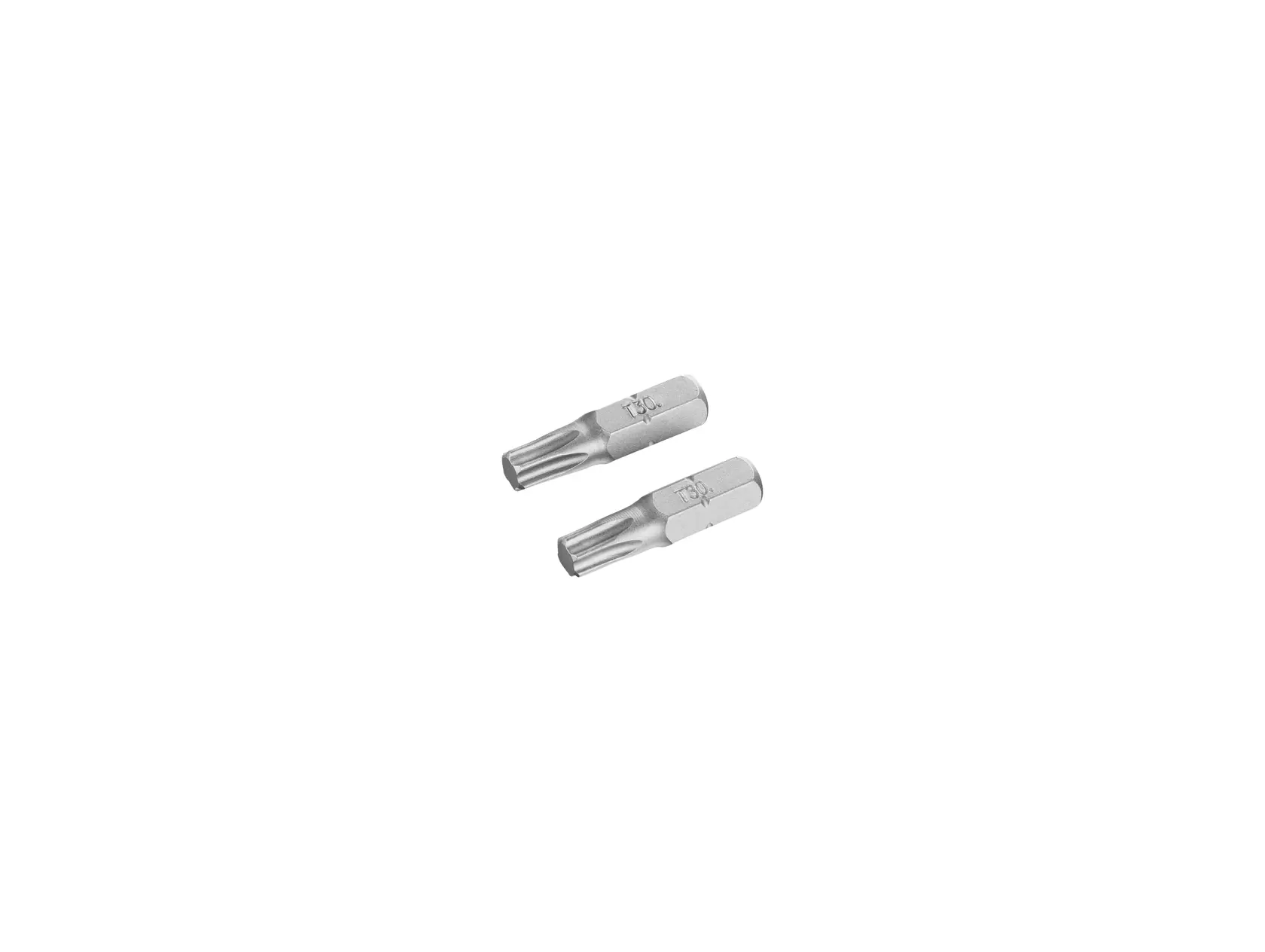 STANLEY STA61064 silver screw bit set, photography of two bits on white background, front angle