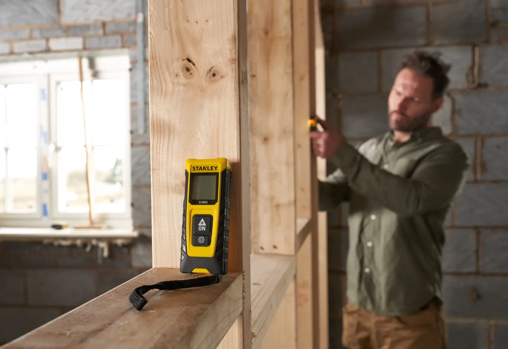 Stanley Slm65 Laser Distance Measurer Side View