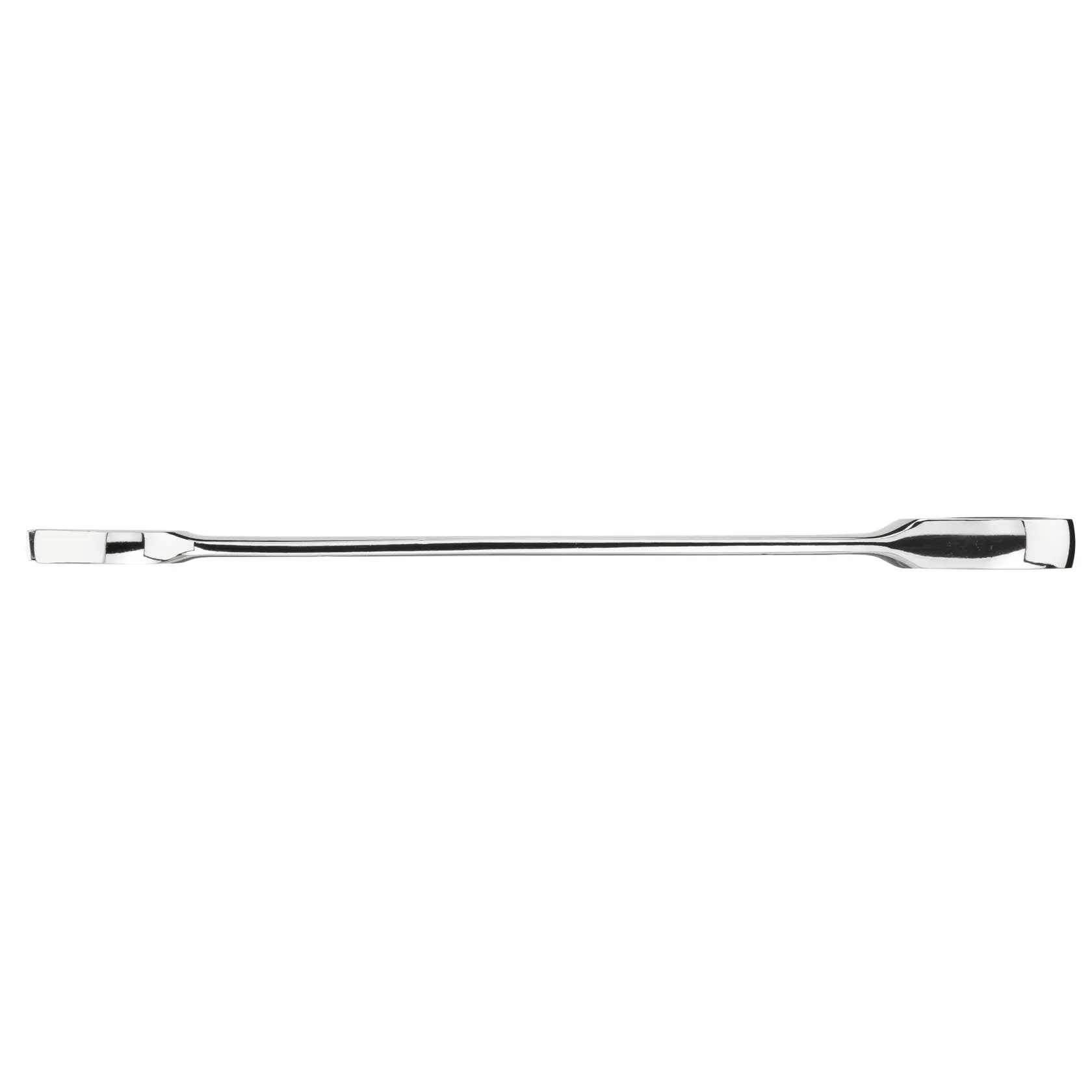 STANLEY STMT89918-0 flat pry bar, polished steel, product photo, top view, white background.
