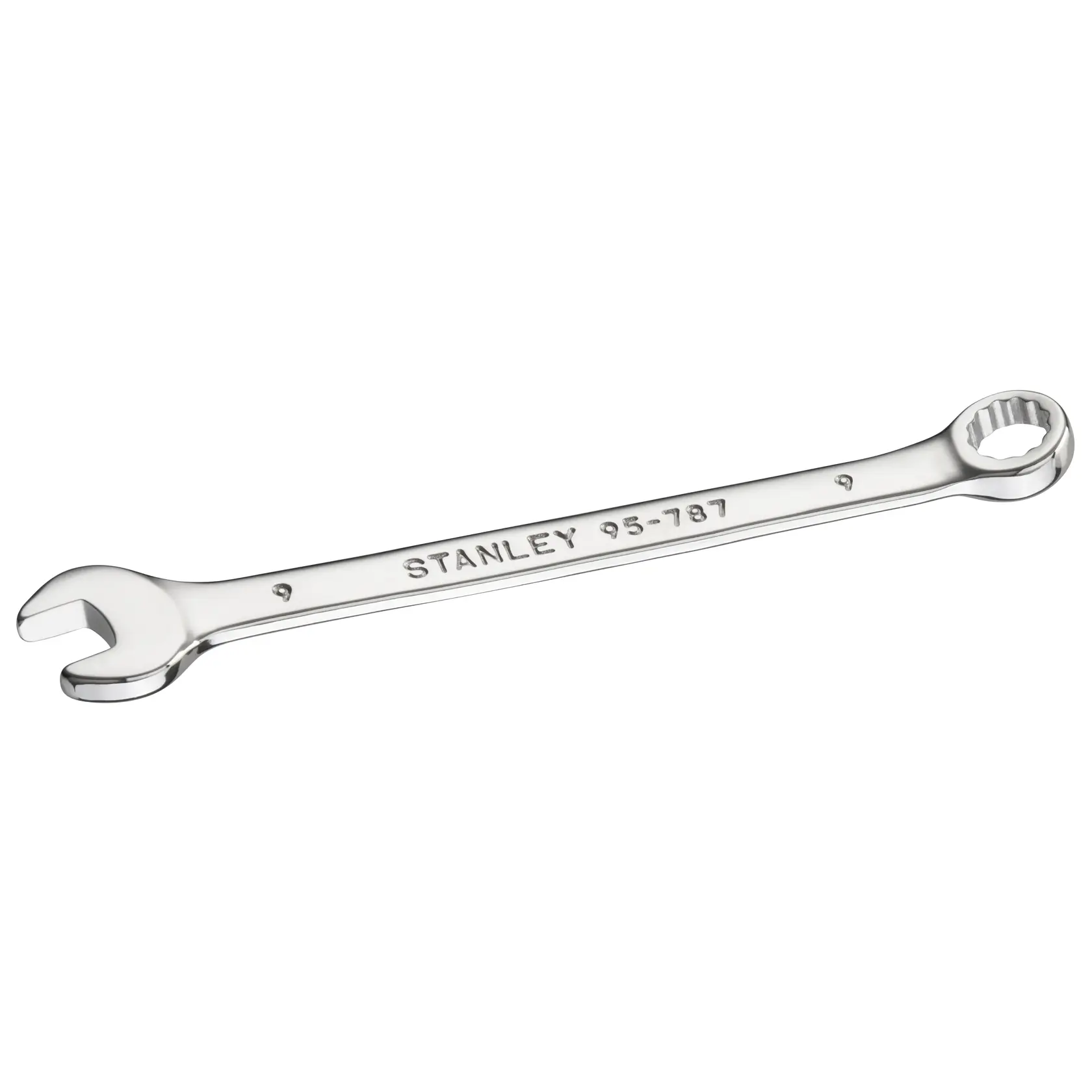STANLEY STMT95787-0 combination wrench, silver finish, angled view on white background.