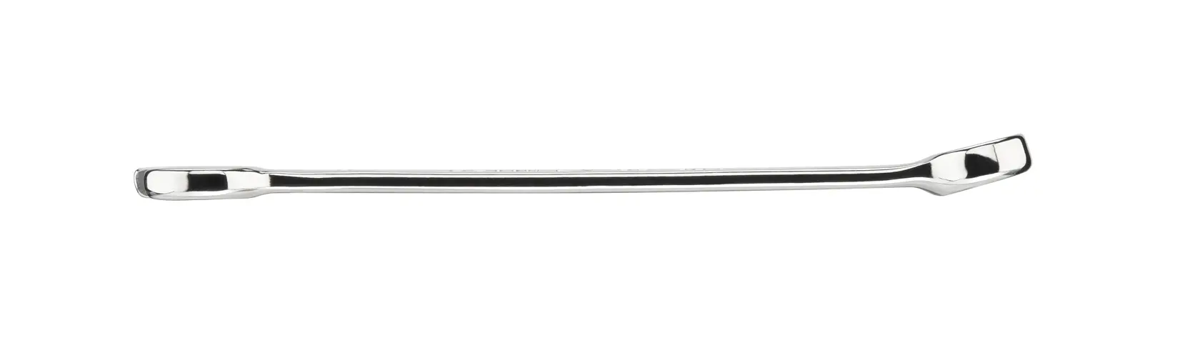 STANLEY STMT95787-0 chrome double-ended pry bar, flat angle, hand tool on white background.